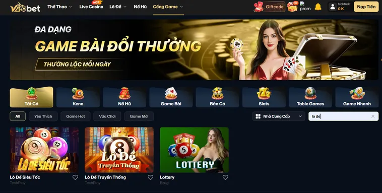 Sảnh Lô Đề VaoBet Đỉnh Cao Và Đổi Thưởng Giá Trị Mỗi Ngày