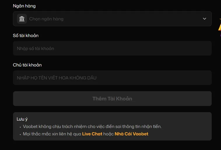 Rút Tiền VaoBet Về Ngân Hàng Siêu Tốc Cho Mọi Thành Viên