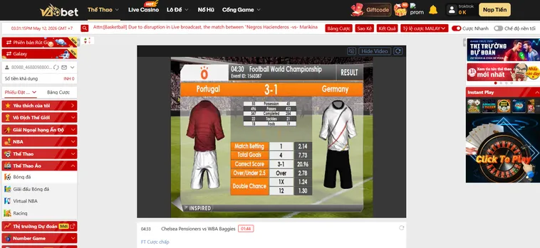 Thử Thách Trí Tuệ Với Game Thể Thao SABA Virtual Tại VaoBet Đổi Thưởng Cực Đỉnh